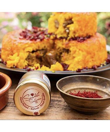 Scarlet Saffron Grade A+ Pure Spanish Saffron Threads - 1g | Best Saffron for Tea, Paella, Rice, Desserts - No Artificial Additives or Preservatives - Buy Online on GoSupps.com