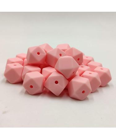30pcs Rose Quartz 14mm Silicone Hexagon Pearl Beads for DIY Beading - Jewelry Making Spacer Beads - Buy Online on GoSupps.com