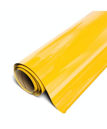 Siser EasyWeed Heat Transfer Vinyl 11.8" x 15ft Roll (Yellow) - Compatible with Siser Romeo/Juliet & Other Professional or Craft Cutters - Layerable - CPSIA Certified
