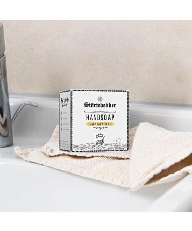 St rtebekker Premium Sandalwood Hand Soap | Solid Men's Soap with Sea Buckthorn and Rosemary | Warm Sandalwood Scent | Vegan and Free Core Soap - Buy Online on GoSupps.com