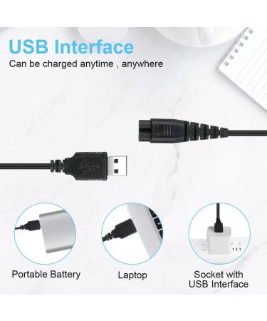 Vicloon Hatzker Razier Charging Cable - 5V Shaver & Beard Trimmer Charger for RFC-588 RFC-598 RFC-692 RFC-696 RSCX-7568 HAFTER - Fast International Shipping - Buy Online on GoSupps.com