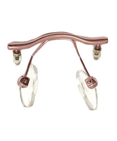 BEGISA Eyeglass Nose Pads 1 Piece Metal Nose Bridge Eyeglass Frame Replacement for Rimless Glasses Pink