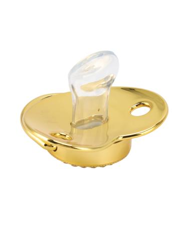 Schnuller clip set for babies bling pacifier safe pacifier stylish ergonomic design beautiful photography tumbling (gold m)