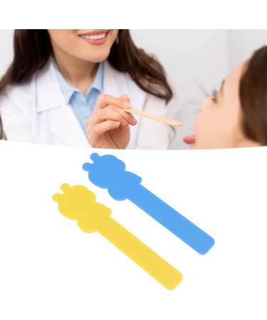Dykaae 2PCS Tongue Depressor - 12.5cm Plastic Tongue Muscle Trainer for Kids in Mixed Colors | Portable Tongue Compressor Sticks - Buy Online on GoSupps.com
