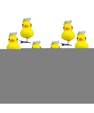 Fun Duck Hair Pins - Vibrant Yellow Duck Hairpin Set | Yellow Duckling Hair Clip Cartoon Hair Accessories for Children Kids