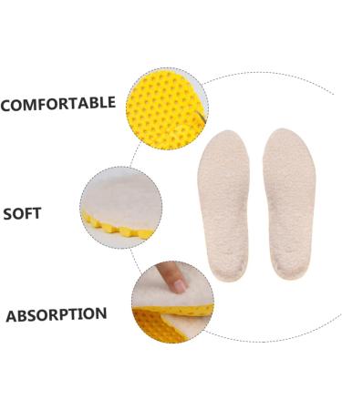 FOMIYES Fleece Insoles - Warm & Thick Sheepskin Inserts for Men & Women - Winter Shoe Accessories (24.5x8.8cm - Buy Online on GoSupps.com