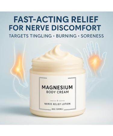 Neuropathy Cream | Nerve Relief Lotion for Feet Legs & Hands | Magnesium Chloride with Aloe Vera Extract | Non-Greasy Formula for Day & Night Use | Thoughtful Gift for Mama Dad Men & Women (1) - Buy Online on GoSupps.com