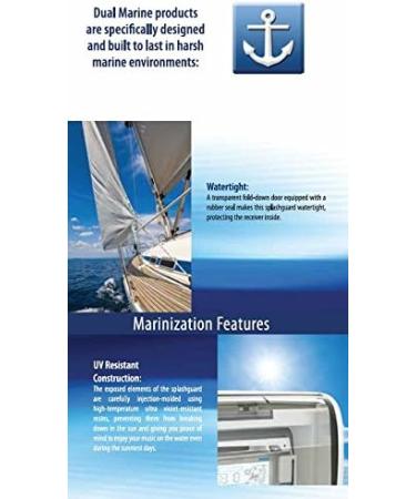 Dual Electronics SG3 Marine Radio Housing Unit - Waterproof Splashguard, Single DIN, Transparent White design - Buy Online on GoSupps.com