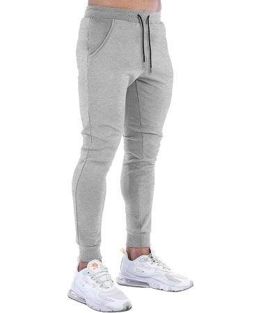 Wangdo Men's Slim Joggers - Grey Small | Gym Workout Pants for Running & Training - Buy Online on GoSupps.com