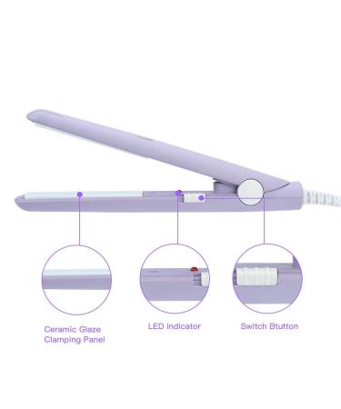2 in 1 Hair Straightener and Curler - Mini Ceramic Tourmaline Ionic Flat Iron for Perfect Straightening & Curling - Buy Online on GoSupps.com