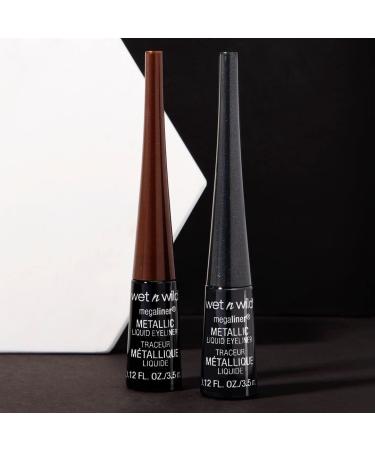 wet n wild MegaLiner Metallic Liquid Eyeliner - Cosmic Black | Long-Lasting Formula - Buy Online on GoSupps.com