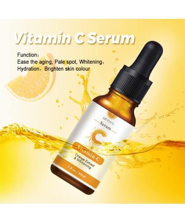 Vitamin C Serum for Face & Eyes Anti-Aging Brightening Dark Spot Remover & Moisturizer with Hyaluronic Acid | 30 ML - Buy Online on GoSupps.com