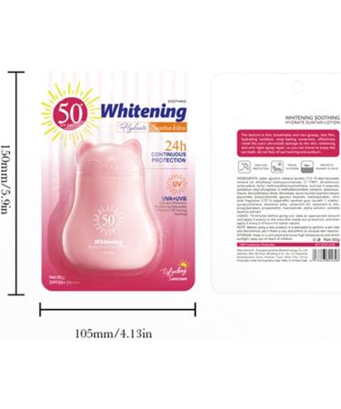 Protection solaire blanchissante et hydratante avec effet claircissant cr me de jour SPF 50+ contre les taches pigmentaires unifie le teint de la peau claircit corrige le teint de la peau et - Buy Online on GoSupps.com