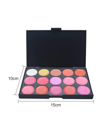 Phantomsky 15 Colors Cream Lip Gloss Makeup Palette - Durable Natural Contouring Kit & Blush Pallet for Flawless Makeup | International Shipping Available - Buy Online on GoSupps.com