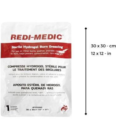 Buy Extra Large Sterile Burn Dressing 12x12 | HydroGel Bandages for 1st & 2nd Degree Burns Sunburns & Emergencies - Soothing & Cooling Relief - Buy Online on GoSupps.com