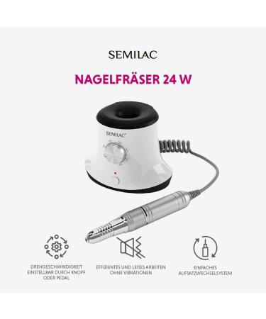 Semilac Professional Electric Nail File Drill 24W 30000Rpm - Perfect for Manicure Pedicure Safe Removal of Gel & Acrylic Nails & Hard Skin Remover - Buy Online on GoSupps.com