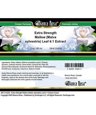 Extra Strength Mallow Leaf Extract Cream 2 oz | Malva Sylvestris 4:1 for Soothing Skin - International Shipping Available - Buy Online on GoSupps.com