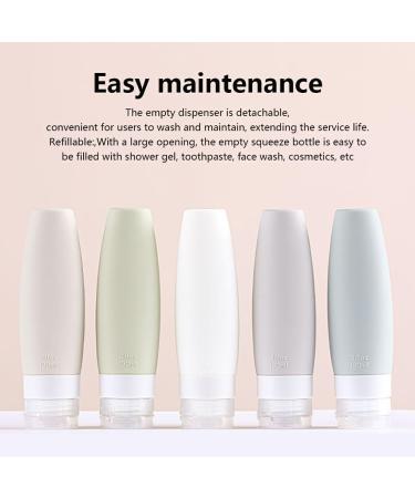 Dajidafu Travel Silicone Dispenser Bottle Shower Gel Toothpaste Makeup Squeeze Tube Refillable Leakproof Container Accessories Light Gray 90ML - Buy Online on GoSupps.com