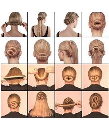 JZK Set of 8 Hair Bun Styling Tools - Donut Hair Bun Maker for Women & Girls | 8 Colors - DIY Hair Accessories - Buy Online on GoSupps.com