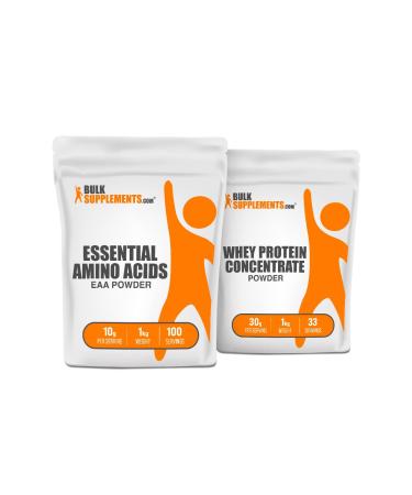 BULKSUPPLEMENTS.COM EAA Powder 1kg + Whey Protein Concentrate 1kg Bundle