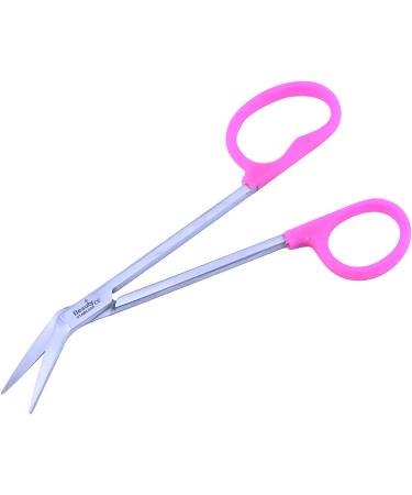 MARLAS 7" Extra Long Thick Toe Nail Scissors Clippers Cutters - Ergonomic Design for Mobility Issues and Elderly - Nail Trimmer for Men and Women (Pink)