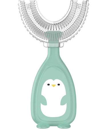 Children's U-Shaped Toothbrush - Soft Silicone Baby Toothbrush for Oral Care (Green L) - Manual Cleaning Tool - Buy Online on GoSupps.com