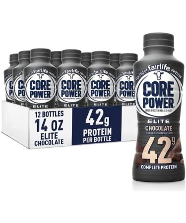 Fairlife Core Power Elite 42g High Protein Milk Shakes Ready to Drink for Workout Recovery Chocolate 14 Fl Oz (Pack of 12) - Buy Online on GoSupps.com