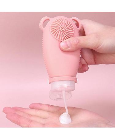 sunree Silicone Empty Container with Cleansing Brush for Shampoo and Lotion C gray - Buy Online on GoSupps.com