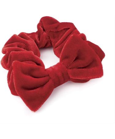 Soft Velvet Bow Hair Scrunchie Bobble Elastic Hair Band Accessories for Women Girls by Glitz4Girlz (Red) - Buy Online on GoSupps.com