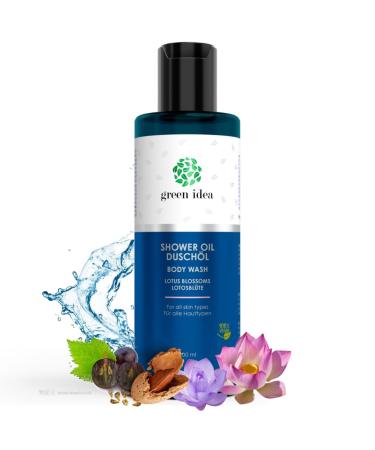 Green idea - shower oil lotus flower with grape seed oil for dry skin - natural ingredients - shower oil natural cosmetics - Frei - vegan 200 ml Lotus Blume 200 ml (1 Pack) - Buy Online on GoSupps.com