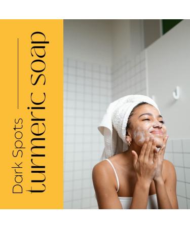 Turmeric Soap Bar for Dark Spots & Eczema | All-Natural Vegan Face & Body Glow Soap | Sensitive Skin Friendly 4 oz - Buy Online on GoSupps.com