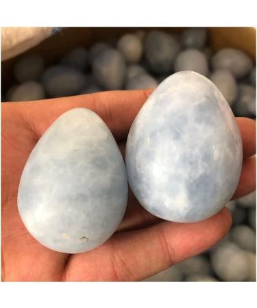 JUKUCKV Natural Calcite Dragon Egg Quartz Crystal - Blue Healing Stone - Spiritual Support - Random 1pc - Buy Online on GoSupps.com