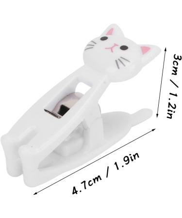 6 Pack Cat Snack Clips - Anti-Slip Strong Metal Spring Versatile Food Pocket & Document Holder - White - Buy Online on GoSupps.com