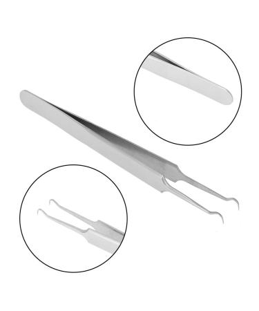 Blackhead Tweezers - Curved Stainless Steel Pimple Extractor & Facial Care Tool for Clear Skin - Buy Online on GoSupps.com