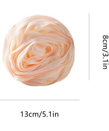 Soft Bath Balls - Multipurpose Rose Bath Sponge Women & Men Skin Friendly Body Scrubber Soft Shower Balls with Lanyard for Home Pink - Buy Online on GoSupps.com