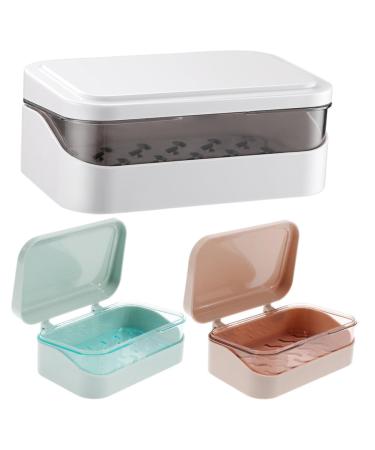 Ciieeo 3pcs Soap Holder Travel Soap Case Soap Dish for Shower Soap Display Stand Bathroom Soap Dish Portable Soap Storage Boxes Outdoor Soap Container Soap Containers Toiletries Abs