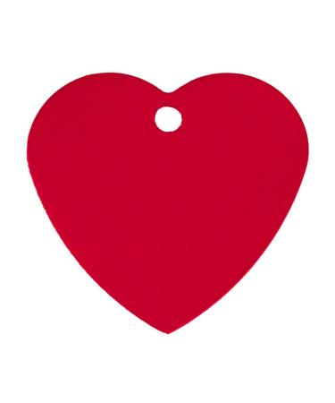 10 Bulk Wholesale Blank Heart Shape Premium Pet Id Tag, 9 Colors, 2 Sizes to Choose from Red Large