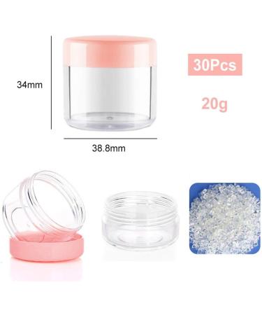 YUIP 30 Pieces Cosmetic Container 20ml Plastic Travel Jars Round Clear Wide-mouth Leak Proof Plastic Container Jars with Lids for DIY Travel Makeup Creams Lotion Lip Balm Eye Cream (1 oz Pink) - Buy Online on GoSupps.com