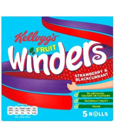 Kellogg's Fruit Winders Containing 5 x Strawberry 5 x Strawberry & Blackcurrant 5 x Mango - Buy Online on GoSupps.com