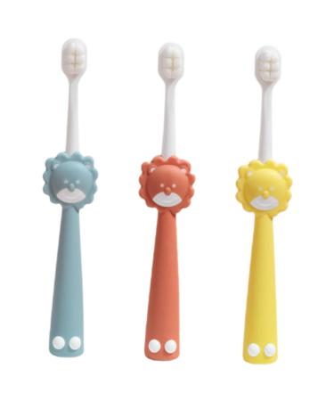 Foytoki 3 pieces children's toothbrush beautiful children's toothbrush ergonomic toothbrush household children's toothbrush manual children's toothbrush with soft bristles children's toothbrush