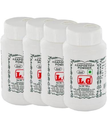 L.G Compounded Asafoetida Powder | 100G | Hing Powder | Enhancer Ground Spice | Yellow Asafoetida Powder | Asafoetida Spice for Cooking | Inidan Origin (Pack of 4)