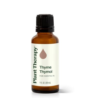 Plant Therapy Thyme Thymol Essential Oil 30 mL (1 oz) 100% Pure Undiluted Natural Aromatherapy for Immune Support and Digestive Relief