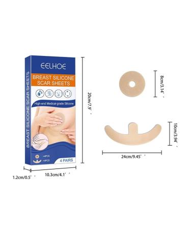 Andy's Orchids Silicone Scar Sheets - Medical Grade Reusable Silicone Tape for Breast Scar Removal - 4 Areola Soft Strips & 4 Anchor Sheets Included - Buy Online on GoSupps.com
