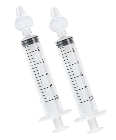 Blendura 2 Pack Baby Nasal Syringe 10ml, Baby Safety Comfort Nasal Irrigator, Portable Reusable Nasal Aspirator, Baby Nasal I