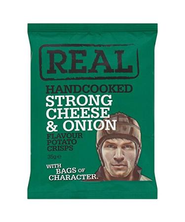Real Handcooked Strong cheese & Onion 24x35g
