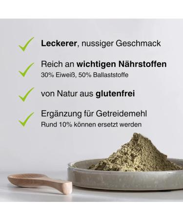 Hemp & Nature Organic Hemp Flour 1kg - High-Fiber High-Protein Cooking & Baking from Germany - Buy Online on GoSupps.com