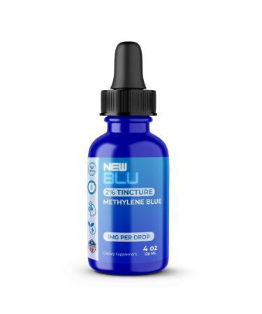 New Blue 2% Methylene Blue Tincture 4oz (120ml) USP (Pharmaceutical) Grade Made in The USA