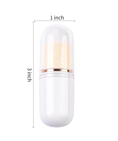 Retractable Travel Makeup Brush - Mini Capsule Kabuki Brush for Liquid Foundation Powder & Cream - Ideal for On-the-Go Beauty - Buy Online on GoSupps.com