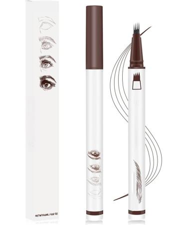 Eyebrow Pencil with 4 Fork Tip Eyebrow Contouring Pen Brow Pencils for Women Makeup Eyebrow Pen Pencil (Brown) - Buy Online on GoSupps.com