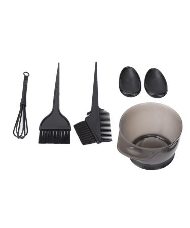Hair Dyeing Kit Hair Dye Brush Ergonomic Wear Resistant Ear Cover Stable Sturdy Firm ABS Mixing Tool for Hair Salon for Individual Use for Hairdresser(black)